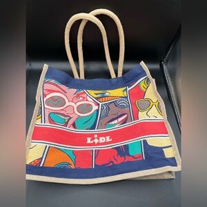 LIDL Pop Art Limited Edition Reusable Natural Jute Tote Bag